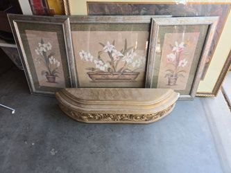 Picture and mantel set