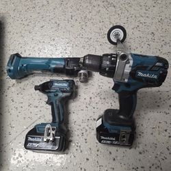 Makita LXT 18v Brushless Drill Impact Driver And Oscillating Saw
