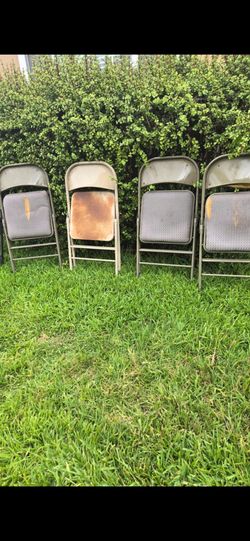 4 metal chairs