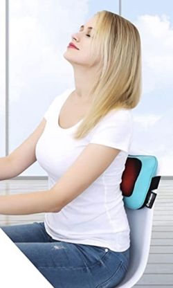 SHIATSU MASSAGE PILLOW WITH HEAT FOR NECK SHOULDER& BACK