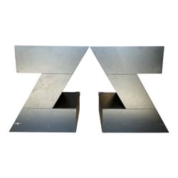 Postmodern Black Wood Z End table