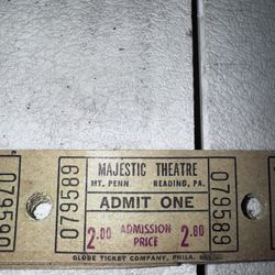 Majestic Theater Mt.penn Reading Pa Ticket Bundle 