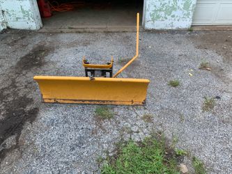 Yellow Steel Snow Plow Blade Attachment