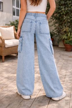 Old Navy High Rise Wide Leg Cargo Jeans | Size 14 | 34” Inseam | Baggy Fit