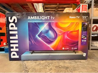 Philips 55” Ambient Light Roku TV Brand New *Missing Remote*