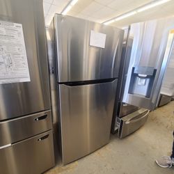 LG Stainless Steel Refrigerator And Stove