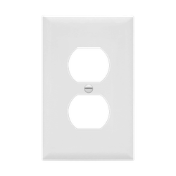 ENERLITES - Duplex Receptacle One-Gang Wall Plate, Mid-Size - WHITE