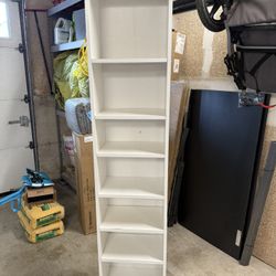 Tall Thin White Bookcase