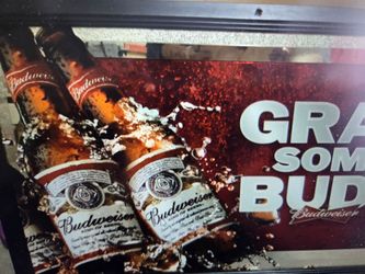 Budweiser  Mirrored Wall Sign