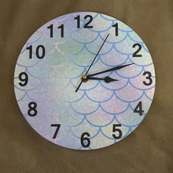 Mermaid Scales Battery Powered Wall Clock