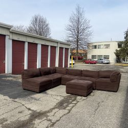Nice Brown Modular Sectional (free Delivery)