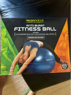 Brand new Fitness ball w pump and DVD
