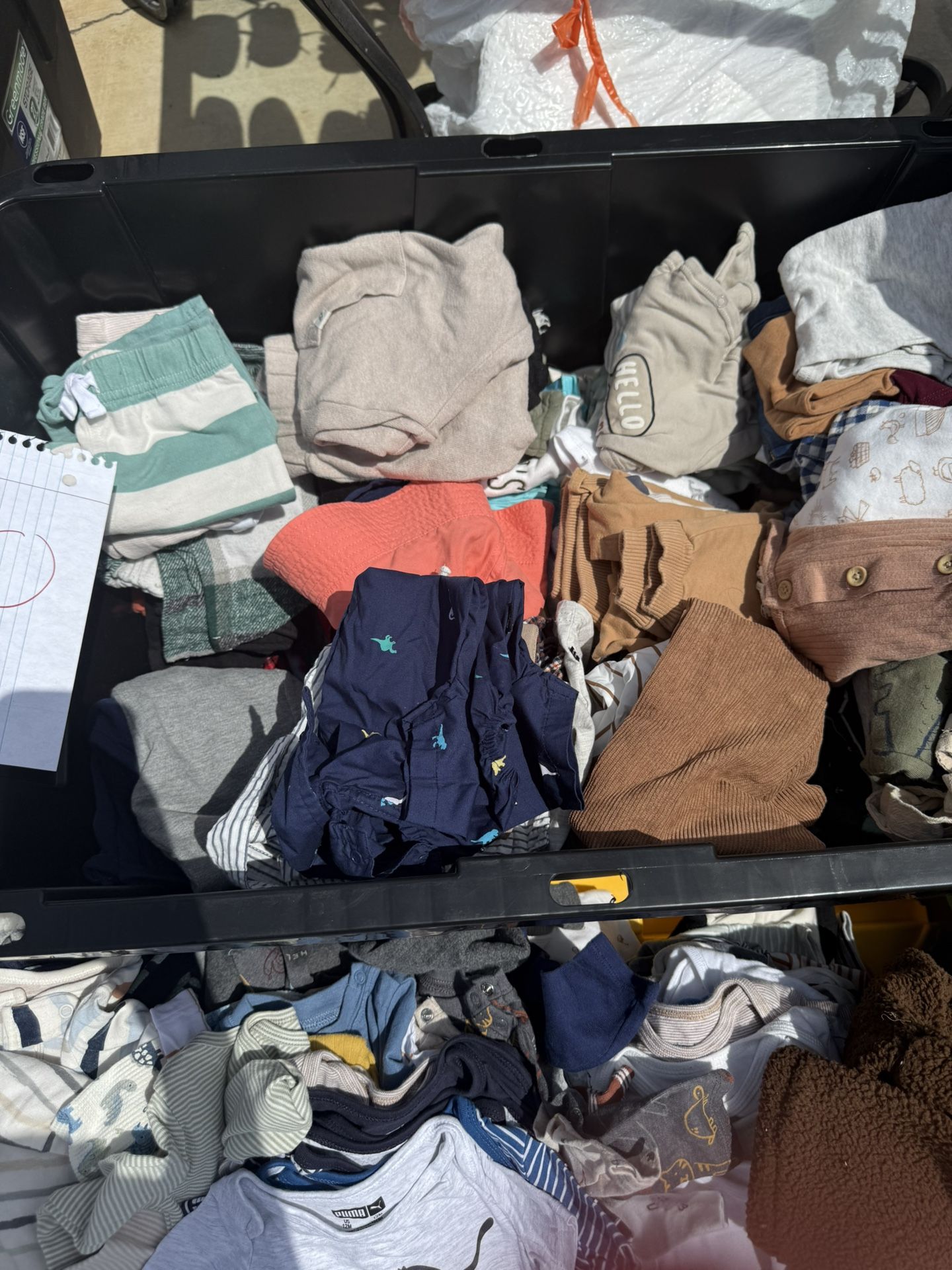 Whole Bin Of 3-9 Months Baby Boy Clothes
