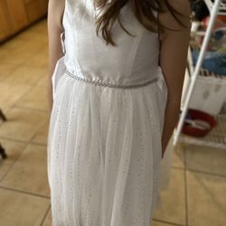 David’s Bridal Flower Girls Dress Used Once .  Dress is brand new and in great condition.  Size 7 in girls