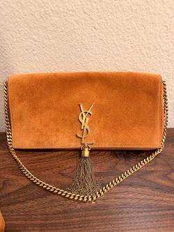 Saint Laurent Kate Suede Chain Shoulder Bag