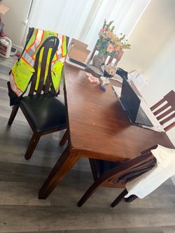 Dinning table with bench plus 4 chairs