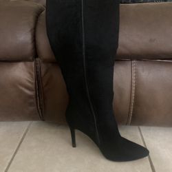 Black Suede Boots (size10)