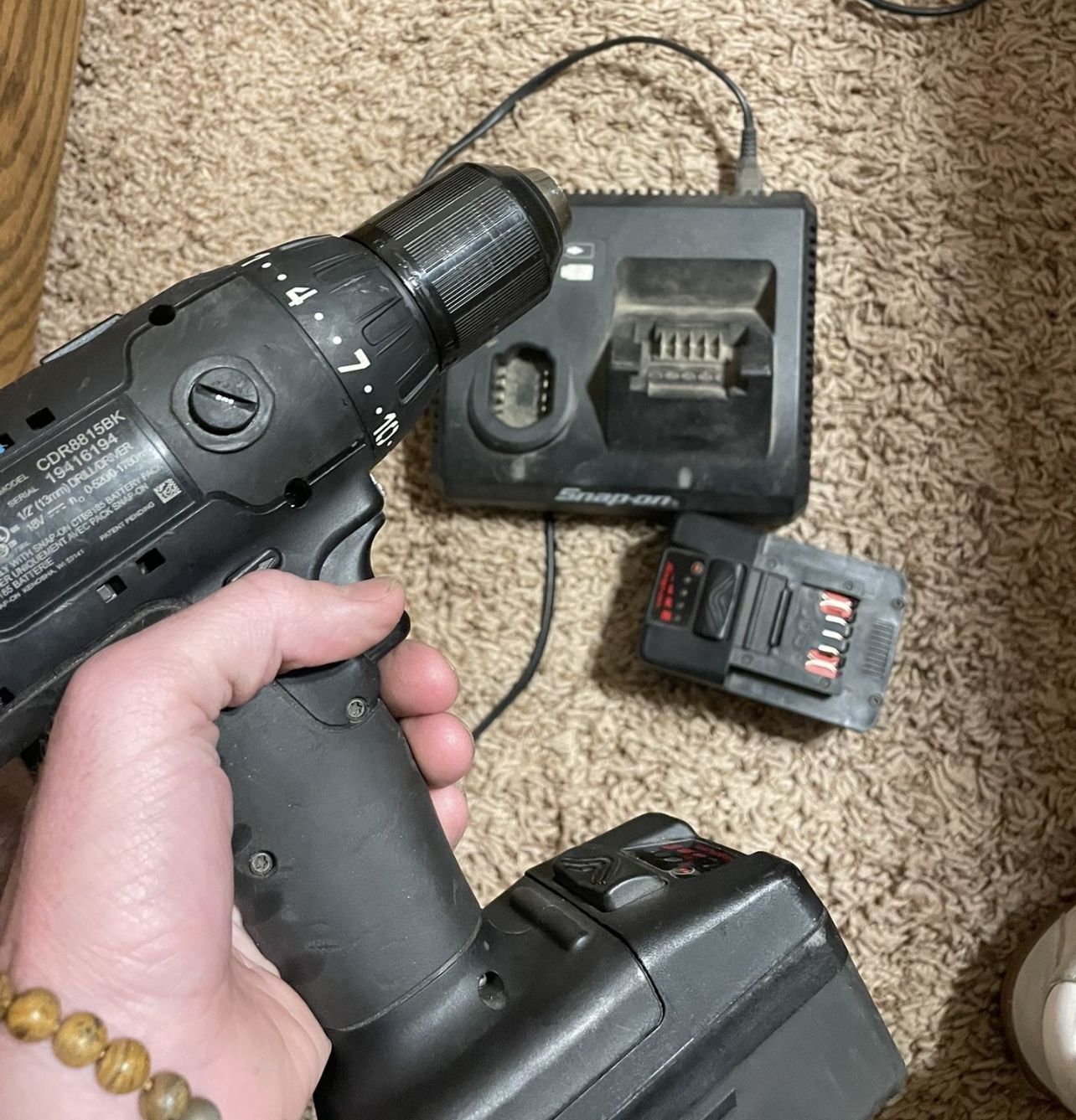 Snap On 18v Drill w/ 5.0AH Lithium Battery W/ Charger