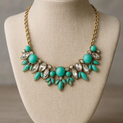 Teal Statement Necklace 
