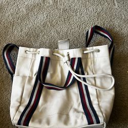 Tommy Hilfiger Cream Purse/backpack 