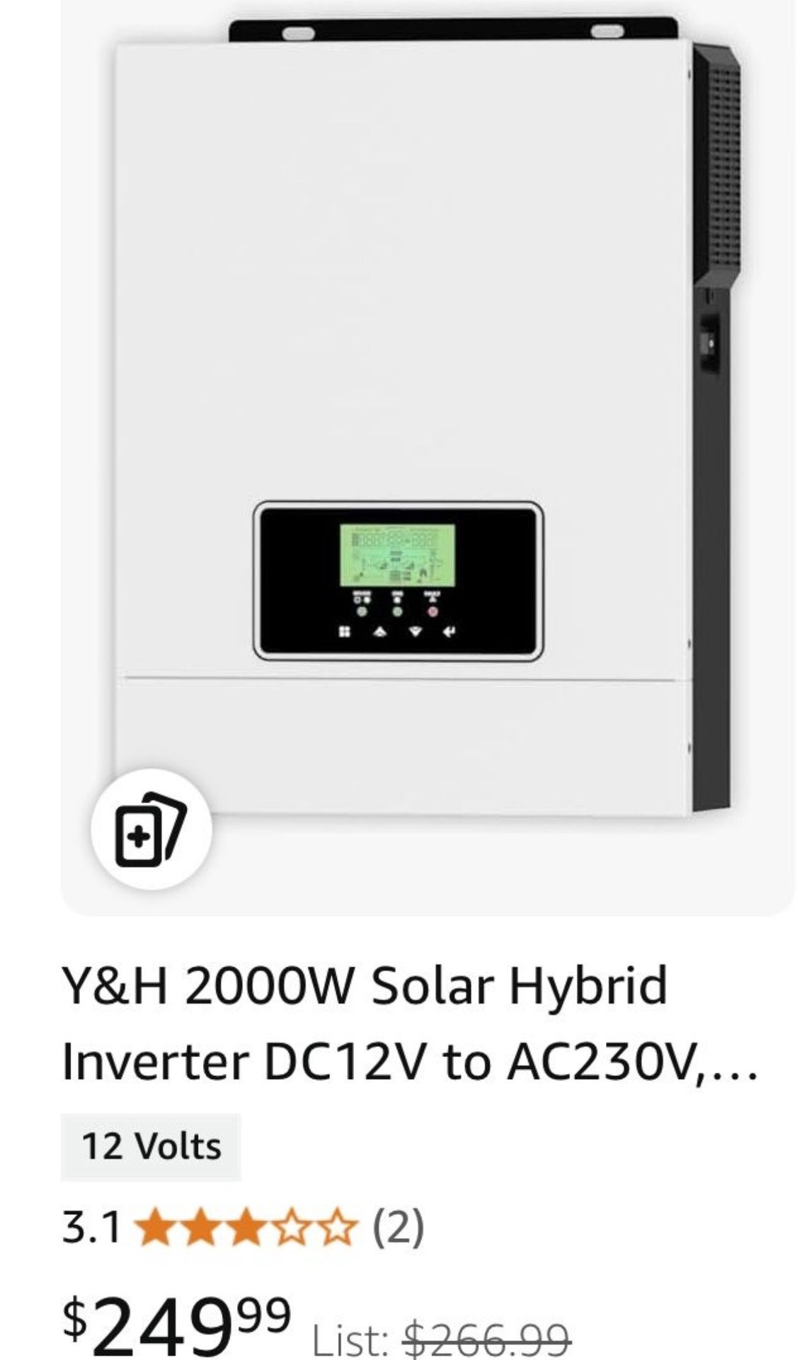 Solar Hybrid Inverter DC12V to AC230V