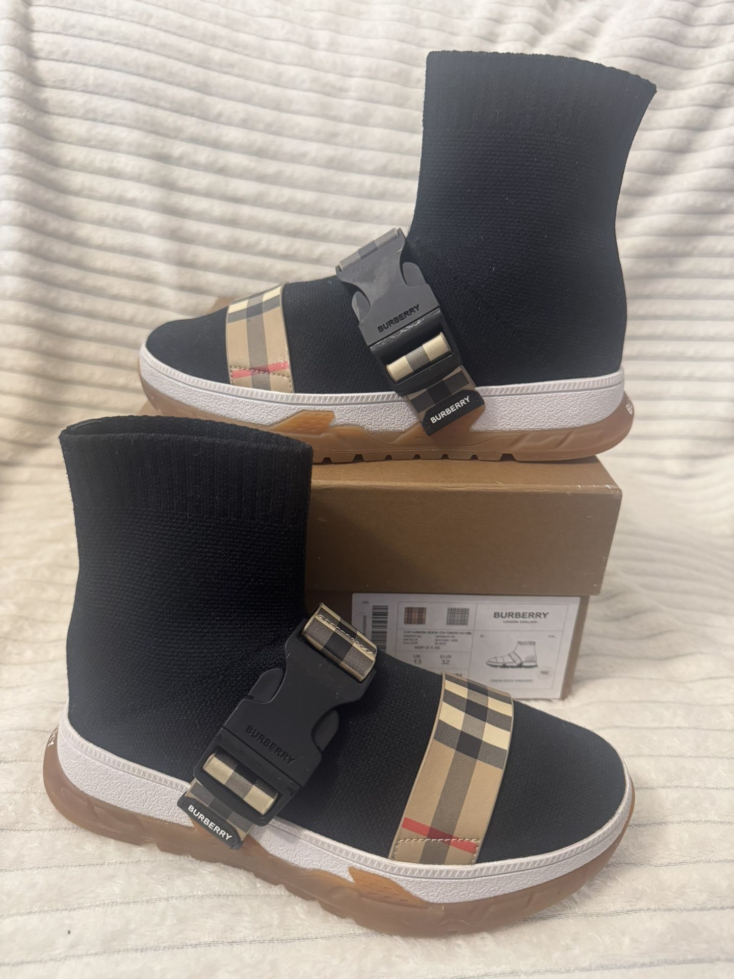 Kids Burberry Sock Sneaker