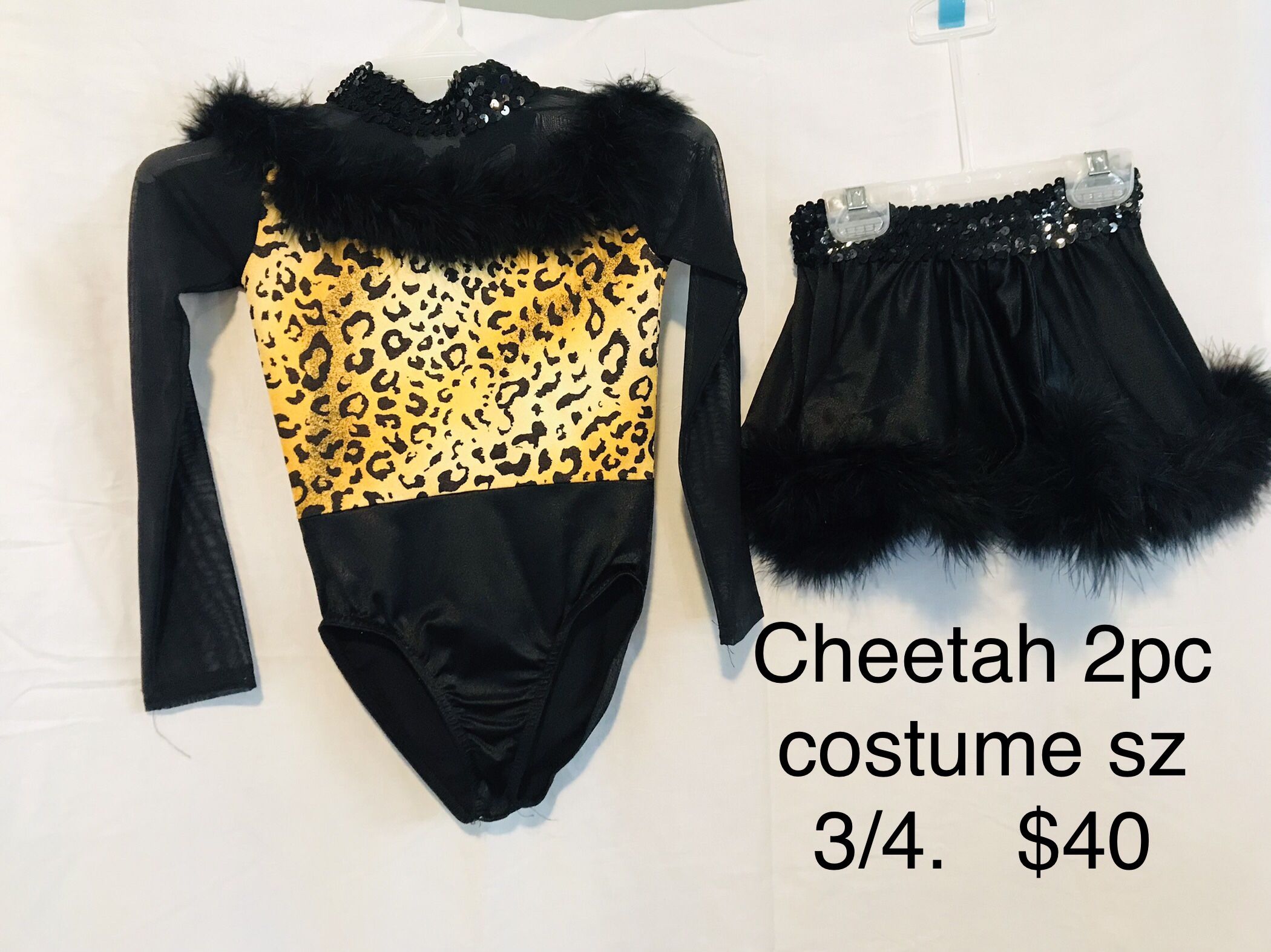 Reduced! Cheetah Dance Costume Child’s Size 3/4 Worn Once Like New!
