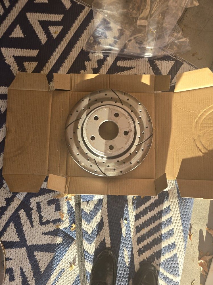 Turbo Guard Drilled And Slotted Rotors X4 For Dodge Durango Or Jeep Cherokee