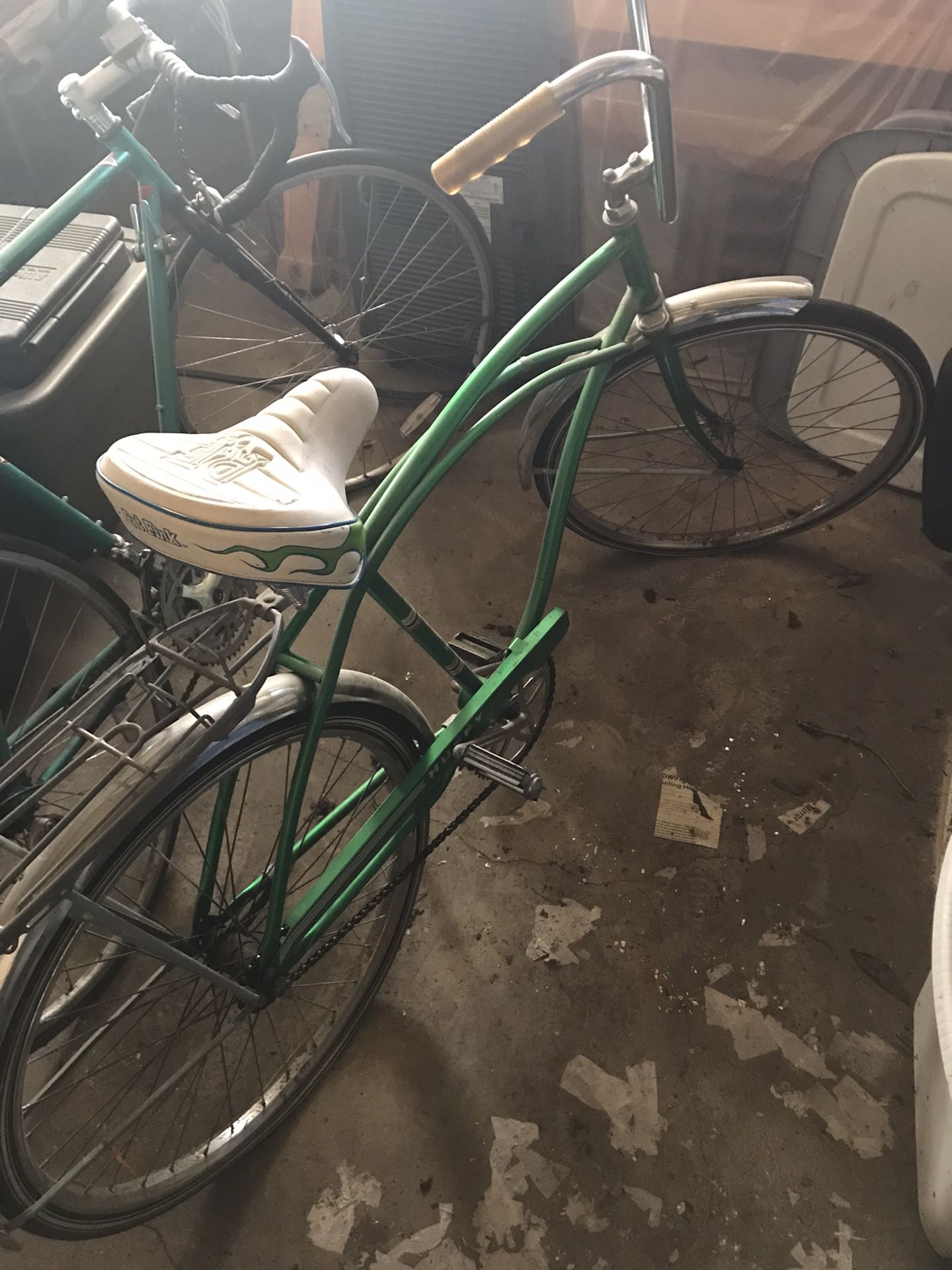 Vintage Huffy Justin Cruiser Bicycle Bike Original Metallic Green