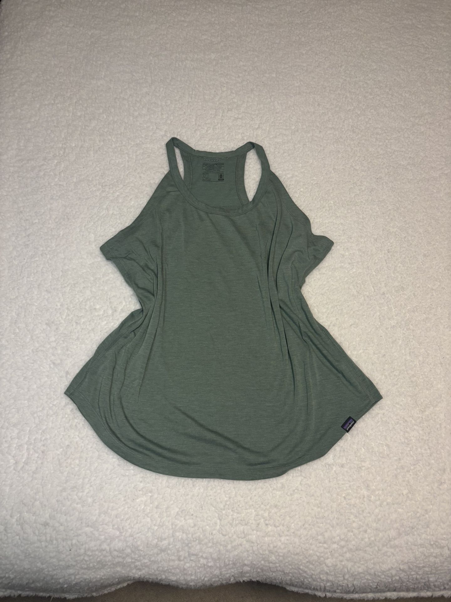 Patagonia Women Green Cap Cool Trail Tank
