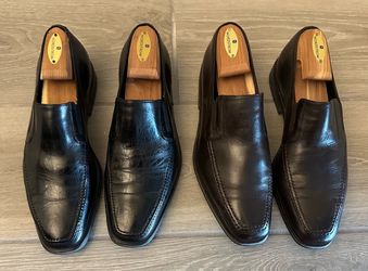 BRUNOMAGLI LEATHER LOAFERS  SIZE 9