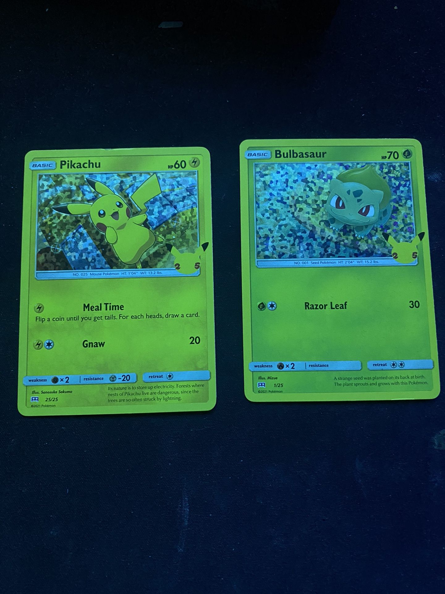 Mcdonalds 25th Anniversary Pokemon Cards