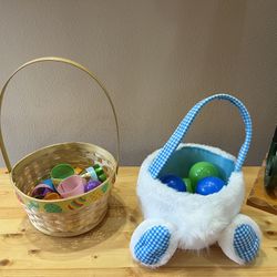 Easter Basket for Kids, Easter Baskets with Handle for Eggs Hunting, Easter