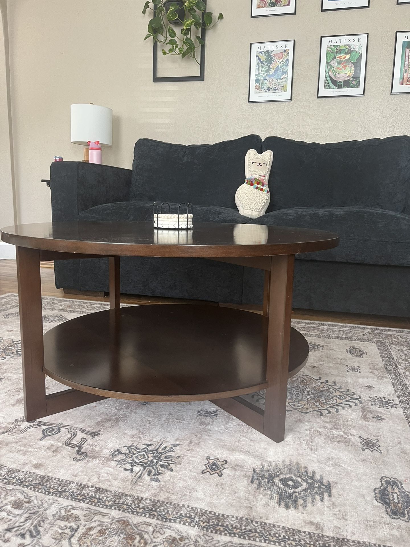 Wood coffee table