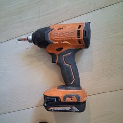 Ridgid Drill And Battery 