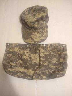 Camouflage cap with flap