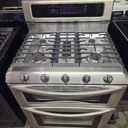 Whirlpool Gas Stove Double Oven / 5 Burners