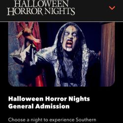 Halloween Horror Nights At UNIVERSAL STUDIOS HOLLYWOOD #4 PACK TICKETS!
