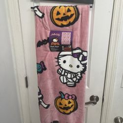 Hello Kitty Halloween Mummy Plush Throw 50in X 70in