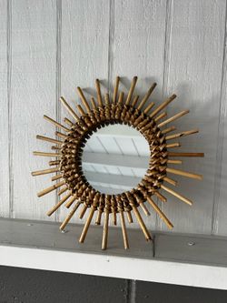 Small Rattan Mirror