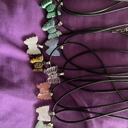 Assorted Stone Butterfly Necklaces