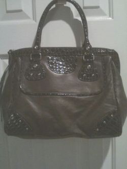 BROWN CROCO HANDBAG