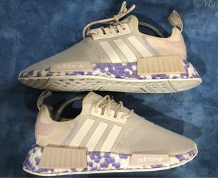Size 9 - Adidas NMD_R1 Color Splash - Wonder White Purple Tint W