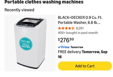 BLACK+DECKER Portable Washer 0.9 Cu. Ft.