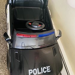 Police Car Ride on, 12v Electric Cars Ride on Toys, Battery Powered Cars for Kids Cop Car with Remote Control, 3 Speeds, Spring Suspension, Siren Flas