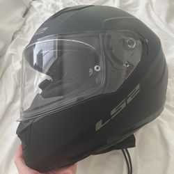 DOT Motorcycle helmet LS2 Black Small