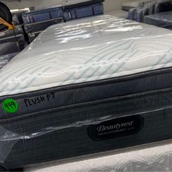 TWIN SIZE SIMMONS BEAUTYREST PRESSURESMART PILLOW TOP MATTRESS & BOX SPRING BED SET