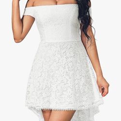 White Off Shoulder Dress 