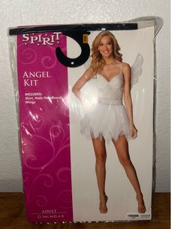 Adult Angel Costume Size S/M 4-8