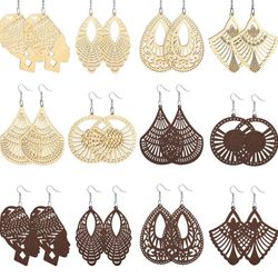 12 Bohemian Earrings Sets 